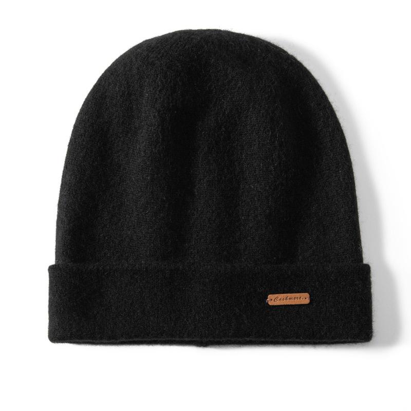 Double Layer Thickened Baotou Hat Cashmere Knitted Hat Men's Outdoor Winter Warm Hat Ear Protector Cold Hat