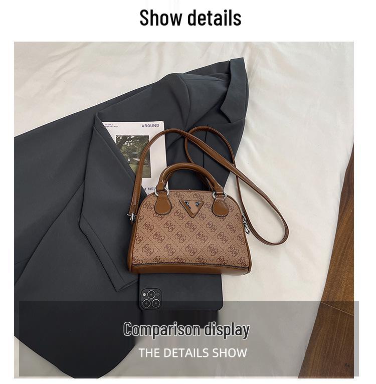 Women's 2025 Cross-border Printed Bowling Bag: European & American Style Versatile Crossbody Handbag