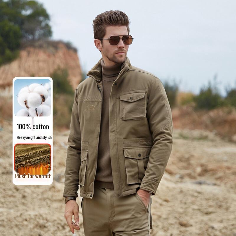 JEEP Men s Fleece-Lined Lapel Cardigan 2XL