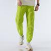 Summer Men's Casual Ice Silk 9-Point Trousers for Youth Korean Versatile Loose Nylon Quick Drying Sports Pants