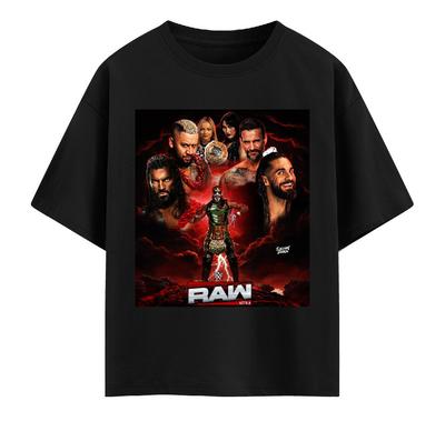 Tričko pro fanoušky profesionálního wrestlingu; RAW Černémasové Grafické Tričko; Unisex 2025 Top Unisex Tričko
