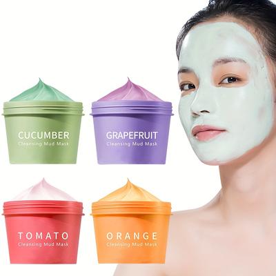 Cleansing Mud Mask Fruit and Vegetable Cleaning Oil Control Blackhead Removal Deep Cleaning Pores Moisturizing Facial Mask