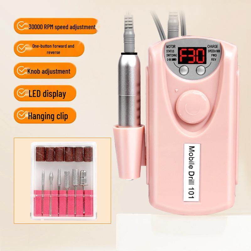 

Перезаряжаемая ручная электрическая пилка для ногтей и средство для удаления лака с охлаждающей шлифовальной головкой