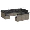 VidaXL Garden Lounge Set with Cushions 14 Pcs, Patio Sofas, Patio Furniture Set, Outdoor Furniture, Grey 3223905