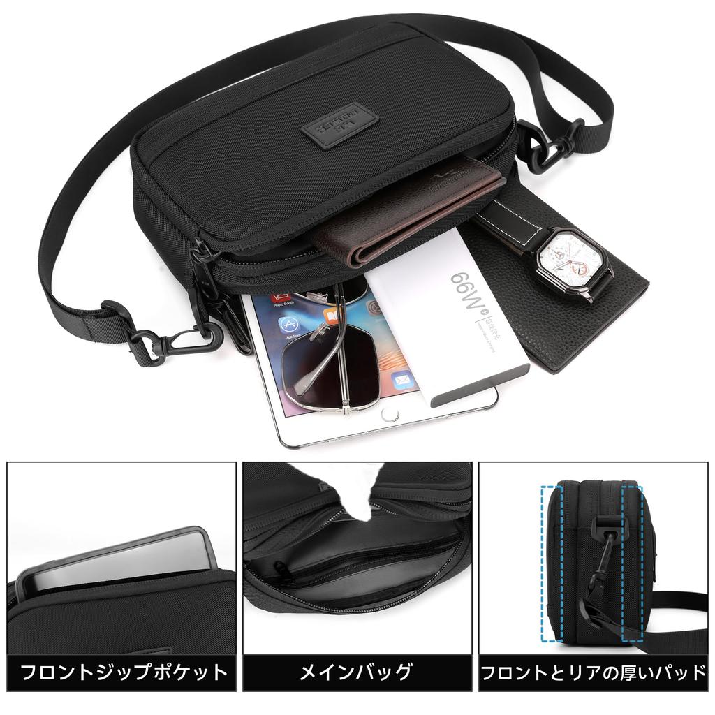 YOWUBA Shoulder Small Waist Multifunctional Messenger Bag with Crossbody Popular for Business and Commuting Men's Bag, Bag, Multi-Layered Storage,