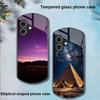 Pyramid Starry Sky For Apple IPhone 16 11 13 15 14 Pro Max 12 Mini 7 8 Plus XR X XS Elliptical Shaped Tempered Glass Phone Case