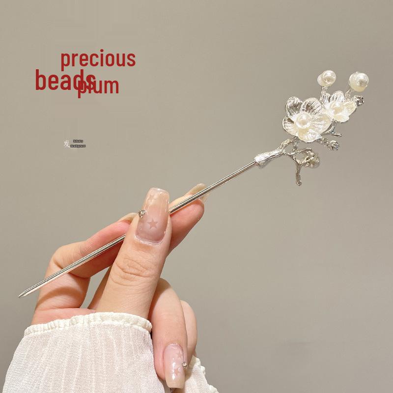 Elegant Retro Tassel Hairpin for Hanfu Updo - Women's Chinese Style Metal Hair Clip