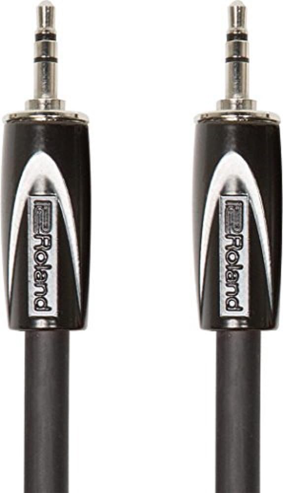 Roland Instrument Cable Stereo Mini Stereo Mini Male Straight Black Series Copper Wire Spiral Structure RCC-5-3535 / 3.5mm - 3.5mm / High-Purity