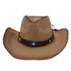 Cross-Border Warped Edge Panama Straw Hat Cross-Border Korean Version Of Men'S And Women'S Top Hats Jazz Hat Shading Beach Breathable Sun Protection