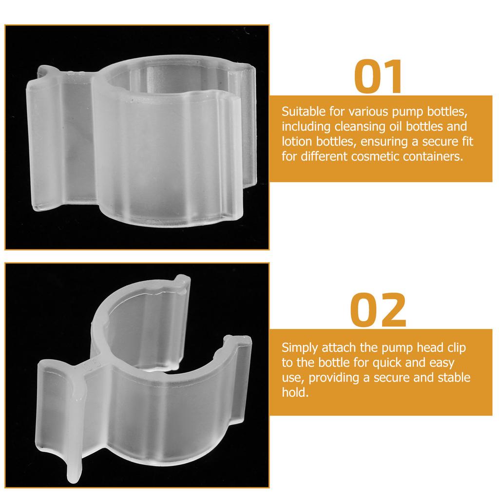 30Pcs Leakproof Pump Clips Plastic PP Lock Buckle for Cleansing Oil Shampoo Lotion Bottle Accessories Travel Storage