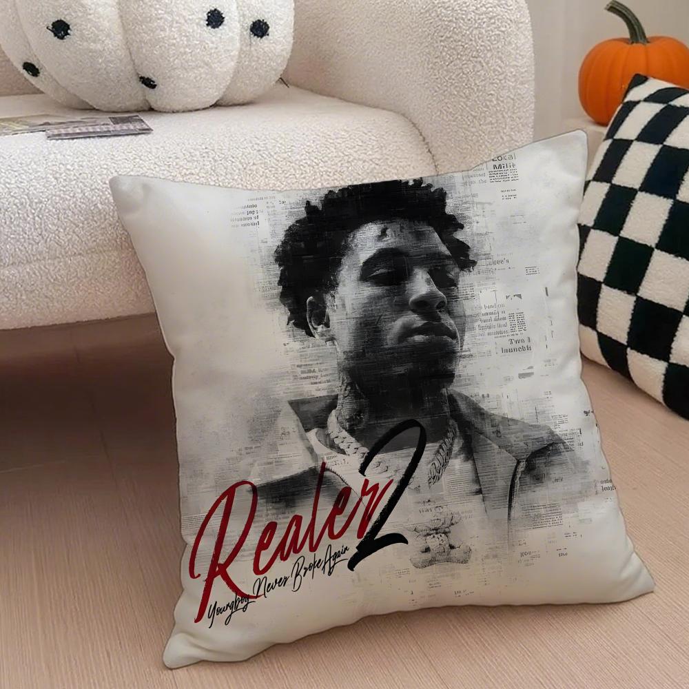 YoungBoy Never Broke Again Cushion Cover Throw Pillow Cover Hidden Button Durable Polyester Chair Cushion