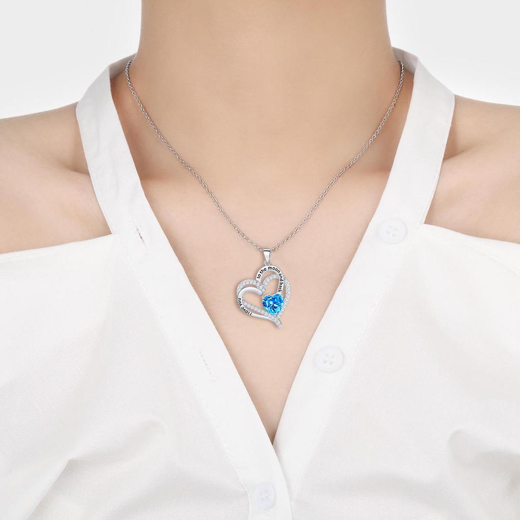 Xiyin Heart Pendant Necklace: European-American Eternal Love Double-Layer Design