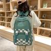Cartable damier sac à dos étudiant femme sac à dos femme lycée