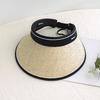 Big brim sun hat summer UV protection sun protection hat empty top hat women's sun hat straw hat collection