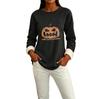 Women's Halloween -Lined Long Sleeve Round Neck Print Casual Winter Top