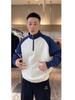 Men's Color Block Half-Zip Stand Collar Raglan Hoodie – Autumn/Winter Collection