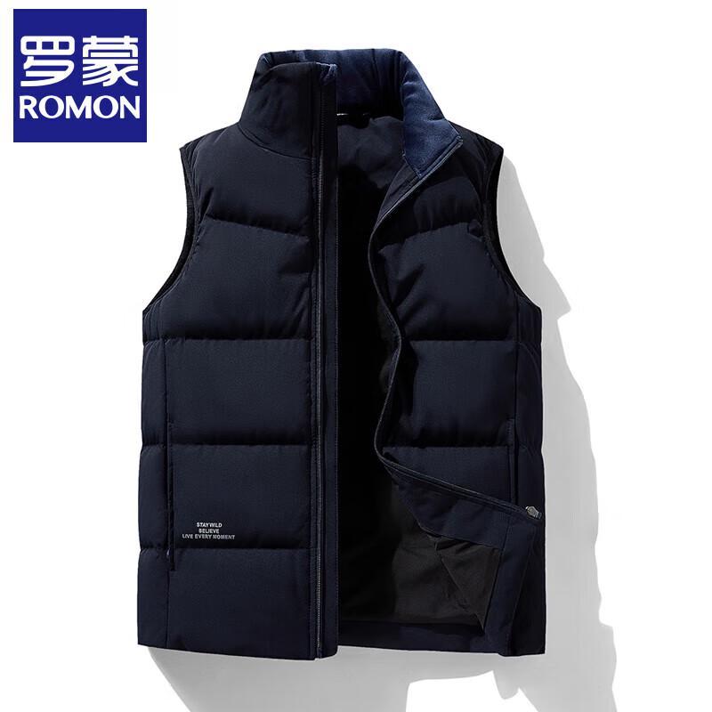 Romon Men s Winter Loose Fit Stand-Up Collar Down Vest 5XL