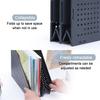 Collapsible Magazine File Holder with 2 Vertical Compartments Foldable Binder Holder for Desk Binder Storage Organizer Plastic Magazine Holders for