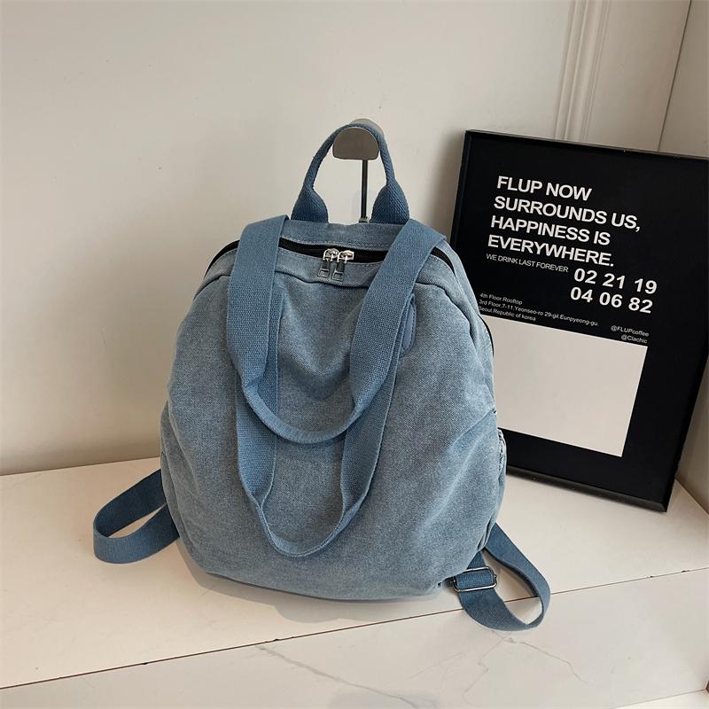 Denim Backpack Women's Large Capacity Shoulder Bag Travel Backpack