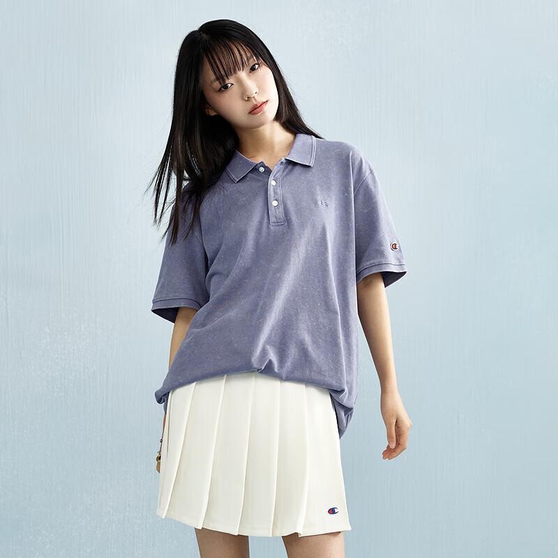 Champion Unisex Solid Cotton Short Sleeve Polo Shirt L