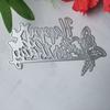 Metal Cutting Dies Butterfly Letter Scrapbooking Decorative Embossing Paper Card