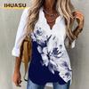 Women's Fashion Casual Long Sleeve V-Neck Blouses & Shirts