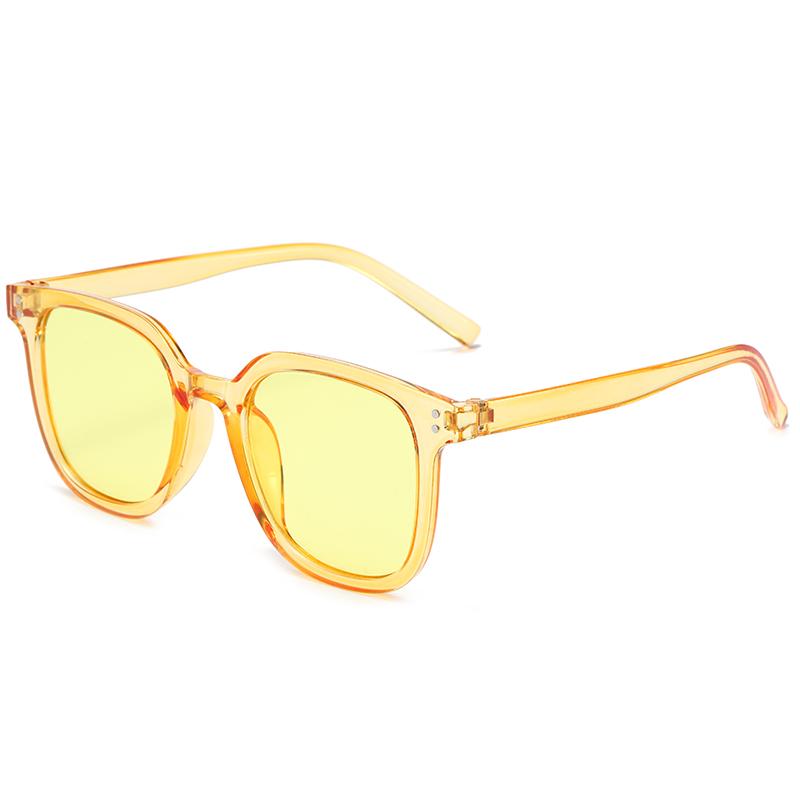 Pink Powder Blusher Glasses Women Fashion Korean Oversized Gradual Eyeglasses Black Frame Pink Vintage Trend Square Sunglasses