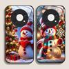 Cute Winter Snowman Christmas Tree Tempered Glass Phone Case for Huawei Honor 200 100 90 80 Magic 7 Pro 6 5 Lite X9 X8 5G Covers