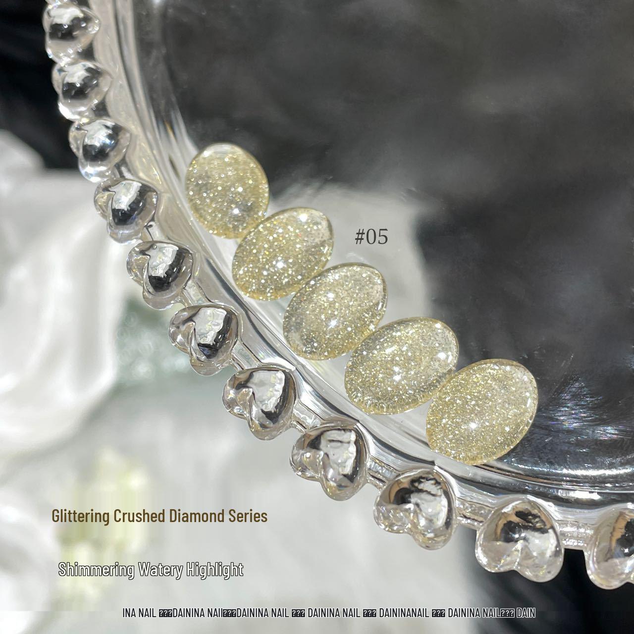

Весна/Лето 2025 Полупрозрачный гель-лак с эффектом «битого алмаза» - 7 цветов для профессиональных салонов маникюра