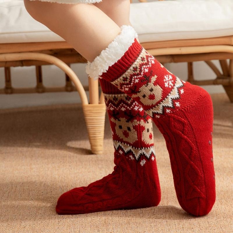 Warm Acrylic Winter Floor Socks Perfect For Elderly Kids Christmas Home Decoration Snow Sleep Essential