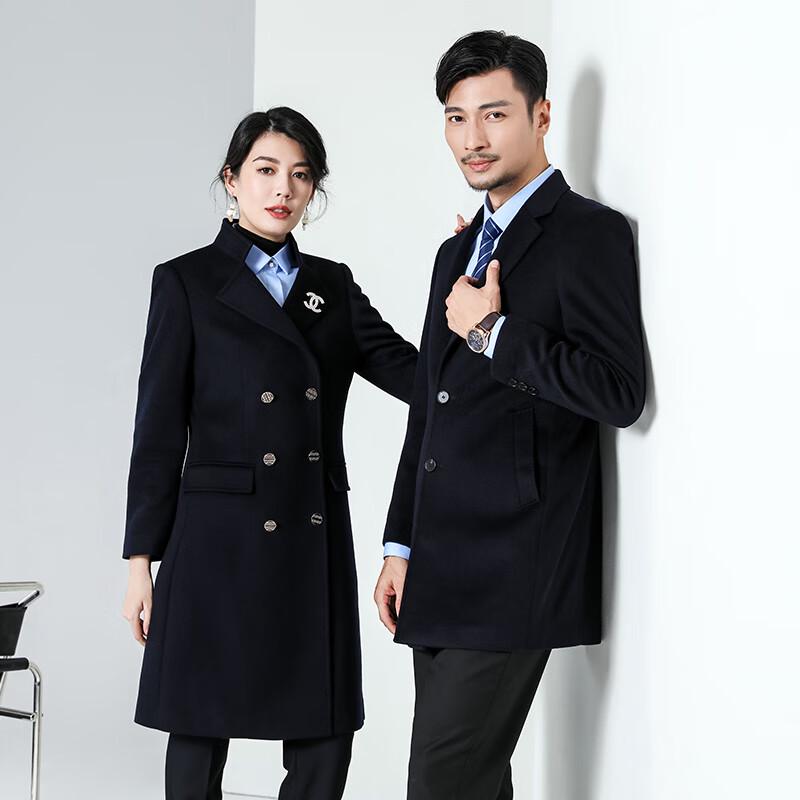 

Пальто унисекс средней длины из смесовой шерсти Trueman XL