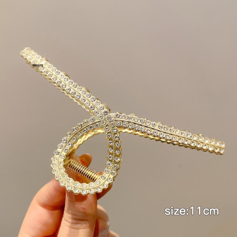 

Розкішна металева шпилька для волосся для жінок - Дуже велика шпилька-акула для елегантних зачісок