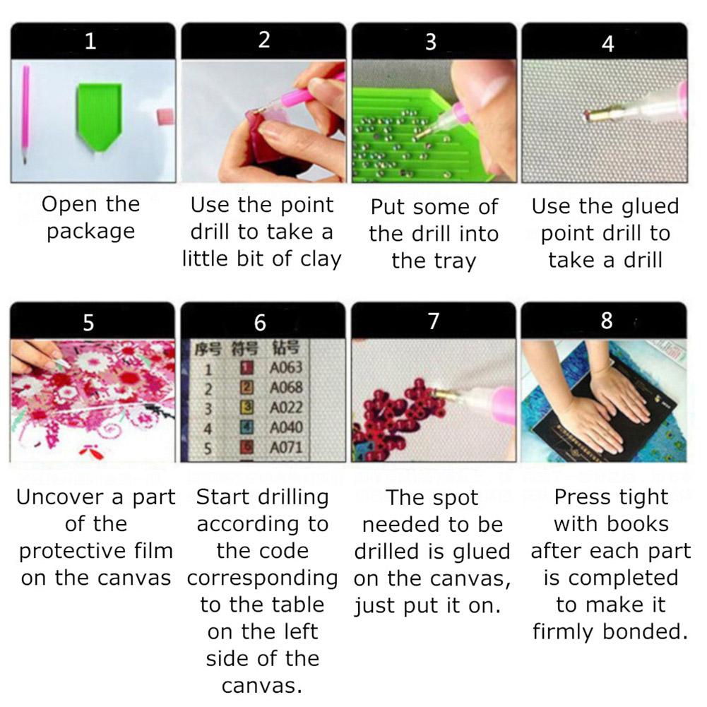 DIY Diamond Painting Crystal Rhinestone Embroidery Arts Colorful Home Room Decor 8688