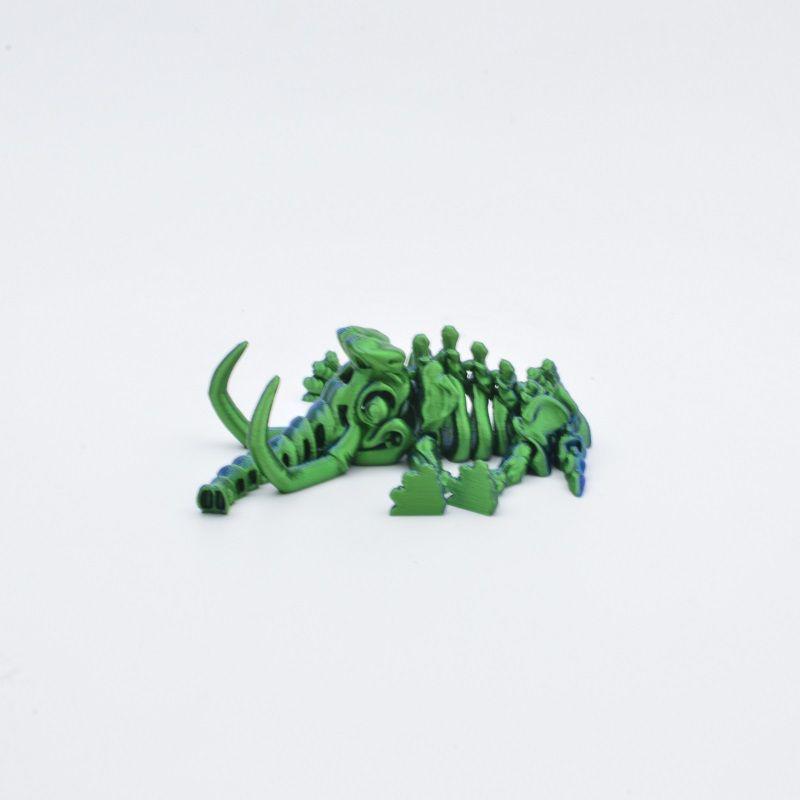 3D Printed Adorable Movable Mammoth Cartoon Skeleton Toy