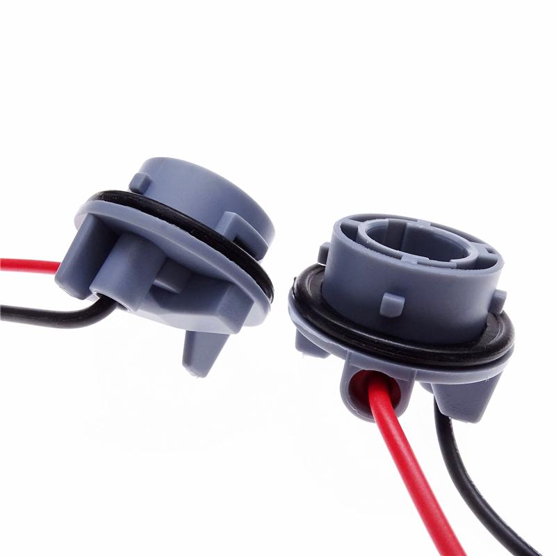 1 par de chicote de fiação de lâmpada de LED para carro, base de lâmpada para soquete de lâmpada 1156, conector adaptador, acessórios de luz de carro ABS