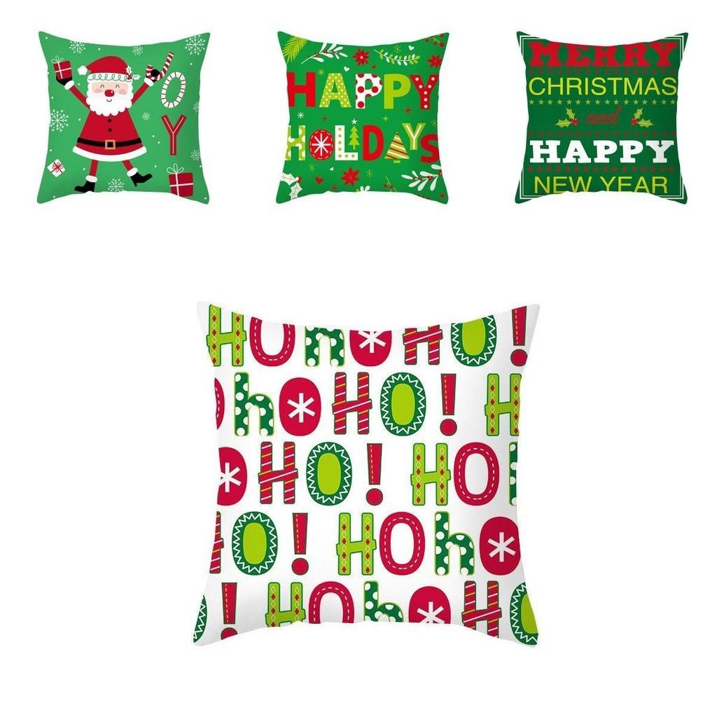 Festive 18 Inch Merry Christmas Cushion Cover Showcasing Cheerful Santa Claus Motif