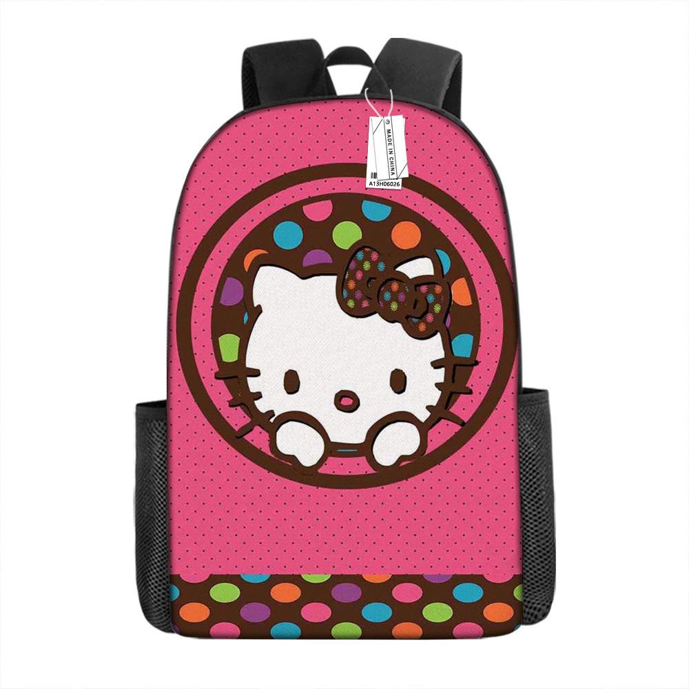 Hello Kitty Cartoon Backpack Ello Kitty Schoolbag Digital Printing Backpack