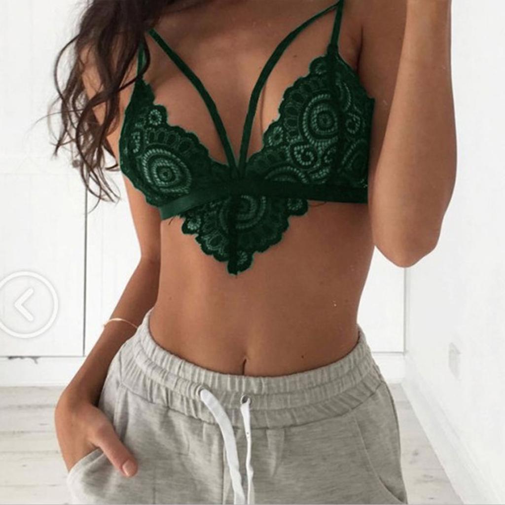 Women Lace Floral Bralette Bralet Bra Bustier  Cami Unpadded Tank