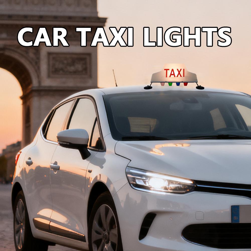 New 12V DC Roof Waterproof Top Sign Cab Lamp Light Signal TAXI Top Strong 21W Lamp Light Color Magnetic Sign LED Universal E0P0