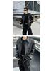 Men's High Street Trendy PU Leather Plaid Jacket - Autumn/Winter Short Casual Style