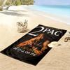 Faith Reflection: 2Pac's Spiritual Journey Beach Towel Outdoor Camping Beach Quick-drying Swim Towel Swim Absorbent Bath Towel Comfort Printing
