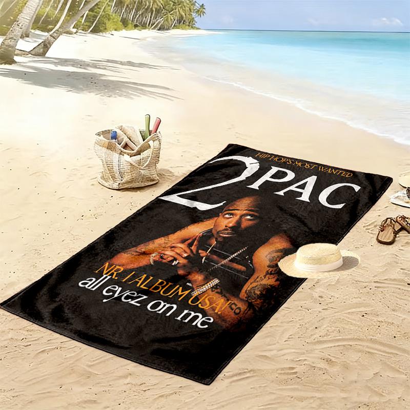 Faith Reflection: 2Pac's Spiritual Journey Beach Towel Outdoor Camping Beach Quick-drying Swim Towel Swim Absorbent Bath Towel Comfort Printing