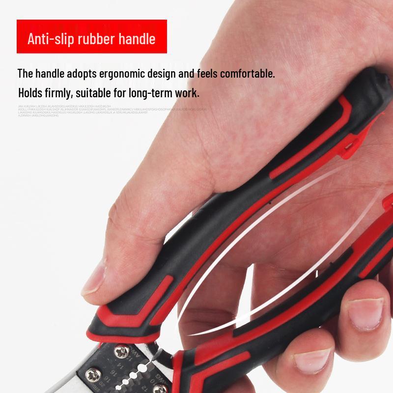 Multifunktionale Elektriker-Diagonalzange: Drahtschneider & Abisolierer mit Seitenschnecke