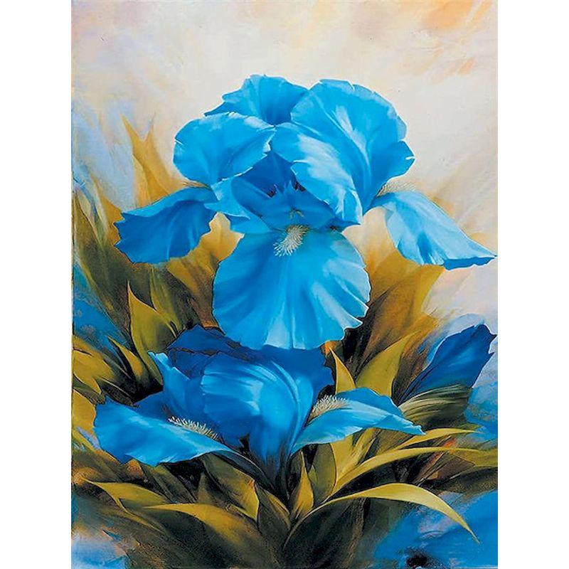 5d DIY Diamond Painting Flower Full Square Drill Diamond Embroidery Iris Mosaic Rhinestone Craft Kit Home Wall Decor