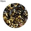 50Pcs/Bag Nail Art Rhinestone 3D Geometric Shaped Glitter Manicure Accessories