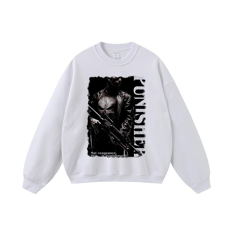 Unisex Oversized Vintage Streetwear Hoodie With Direct Print Washed Cotton Long Sleeve