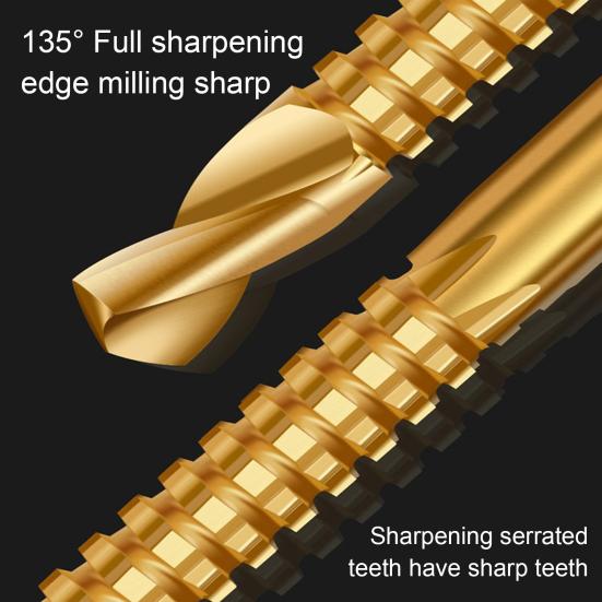 6 bucăți 3/4/5/6/6.5/8MM burghie elicoidale cobalt cu tijă rotundă rezistentă din oțel inoxidabil metal dur, aluminiu, plastic, burghie pentru tăiere unelte pentru prelucrarea lemnului