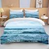 Ocean Bedding Set Coast Ocean Spray Duvet Cover Set Blue Starfish Bed Set Boys Teen Shell Home Textiles Summer Quilt Cover