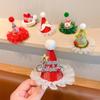 Elk Santa Claus Duckbill Clip Star Christmas Hat Hairpin Cute Christmas Hair Clip  Party