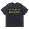 Washed Vintage Rapper Yung Lean Unknown Death 2002 Album Graphic T-shirt Men Women Hip Hop Fashion Oversized T Shirt Streetwear